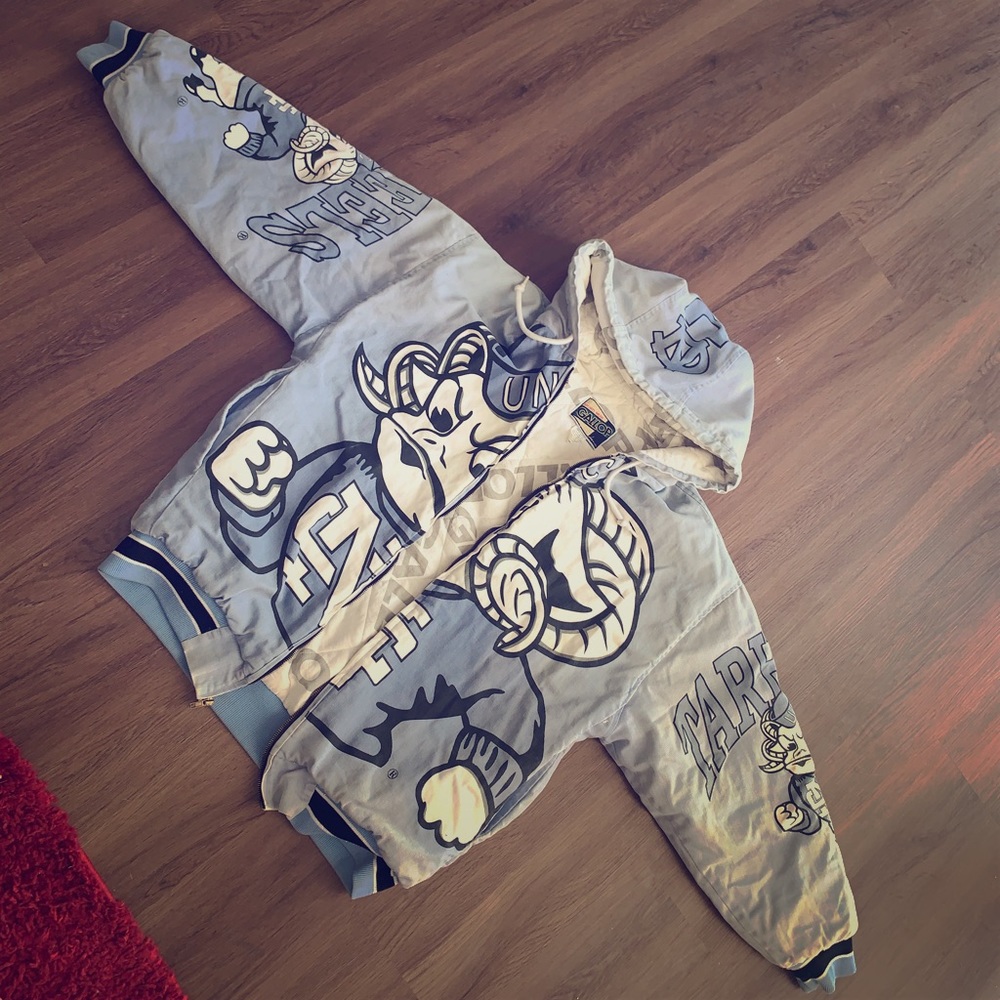 vintage UNC tarheels denim coat